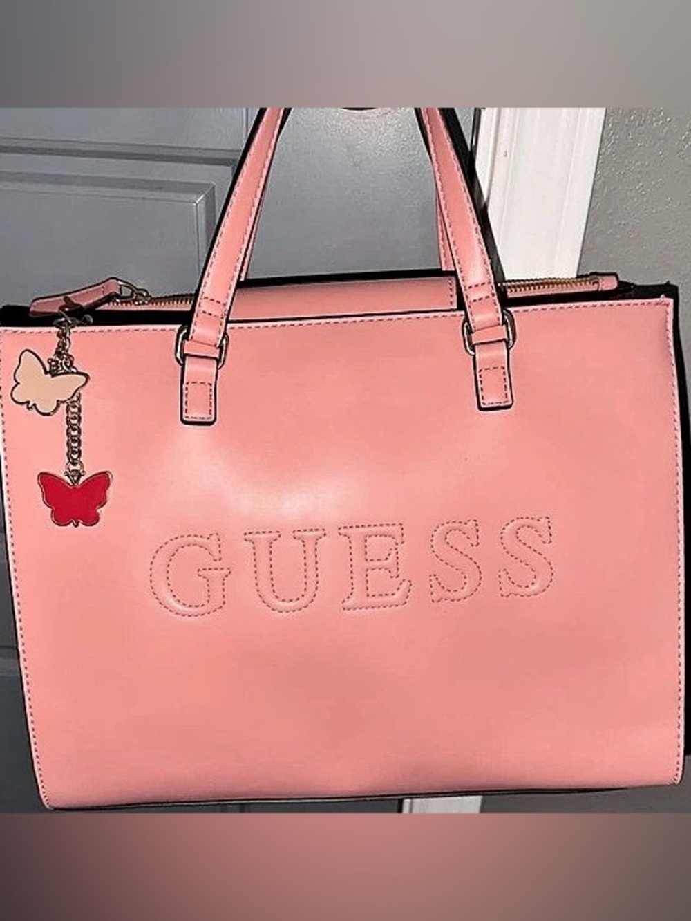 GUESS Pink Tote Bag